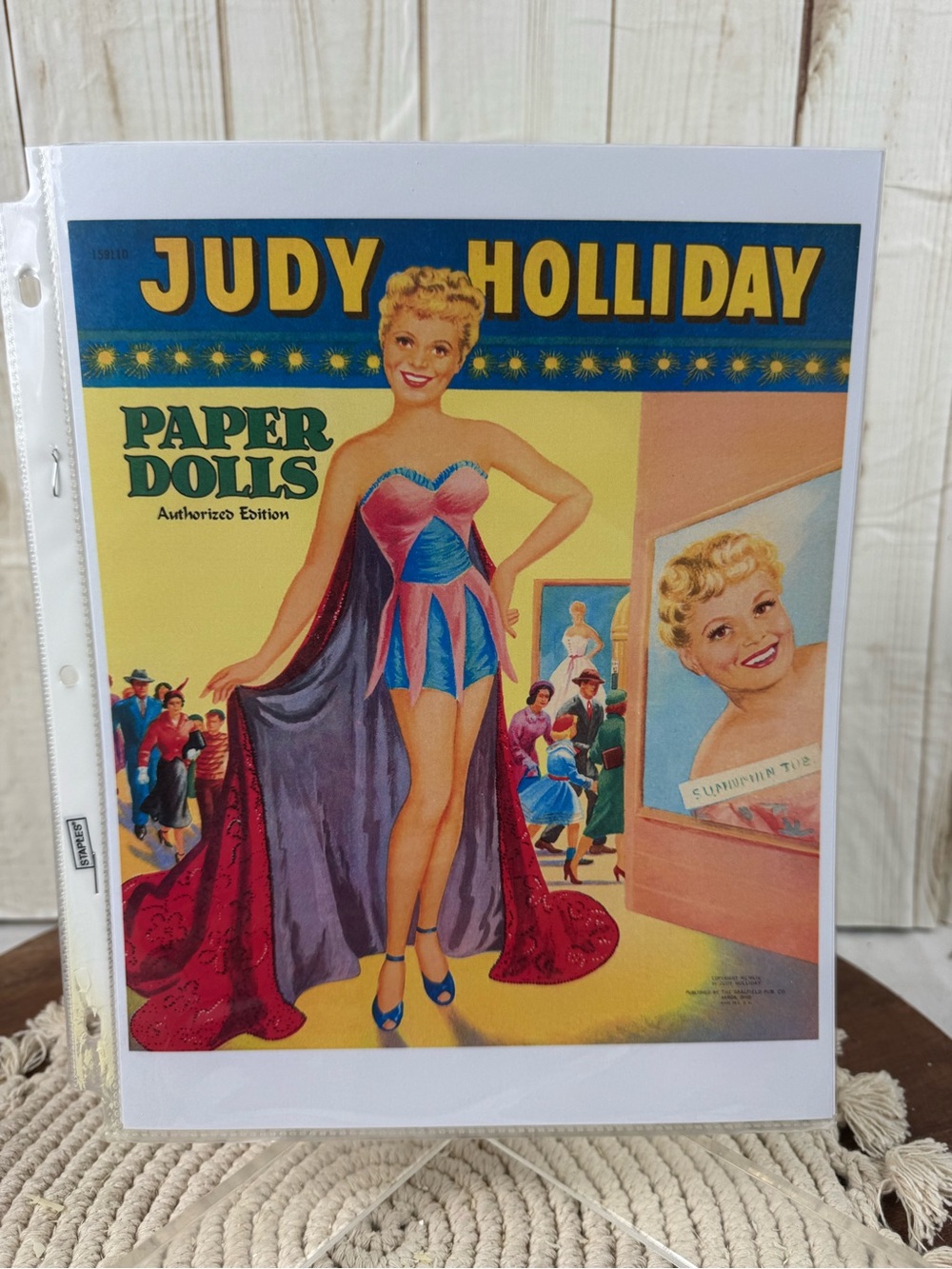 Judy Holliday Vintage Paper Dolls Cover - Multi-Color